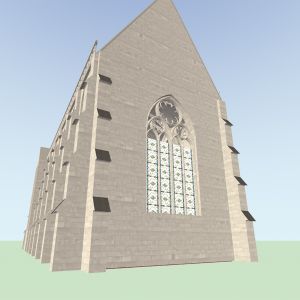 Exterior view of west window