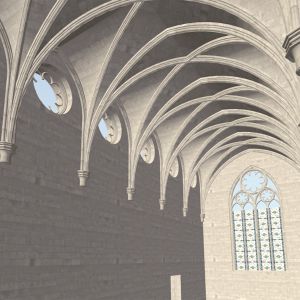 Interior view looking west from pulpit