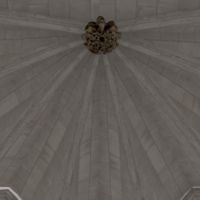 View of hemicycle vault with integrated photogrammetric keystone