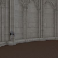 Detail of hemicycle pier photogrammetry in place.