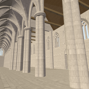 View of vaulted aisle