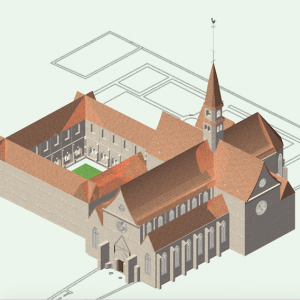 West view of monastic complex