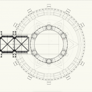Floor plan of rotunda and narthex