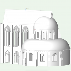 Southeast view of rotunda and narthex