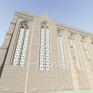 Exterior view of pulpit