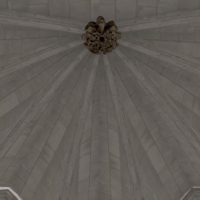 View of hemicycle vault with integrated photogrammetric keystone