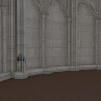 Detail of hemicycle pier photogrammetry in place.