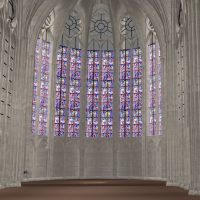 Interior view of east end.