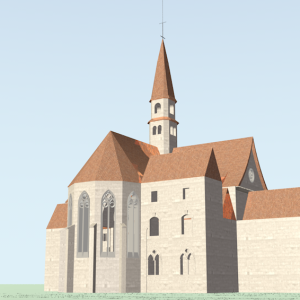 Exterior view of crossing and east end