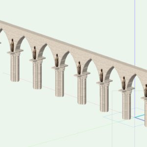 Interior view of column arcade